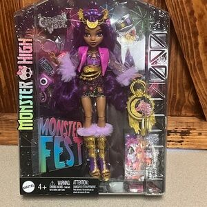 Monster High Doll with Purple Hair and Gold Boots
